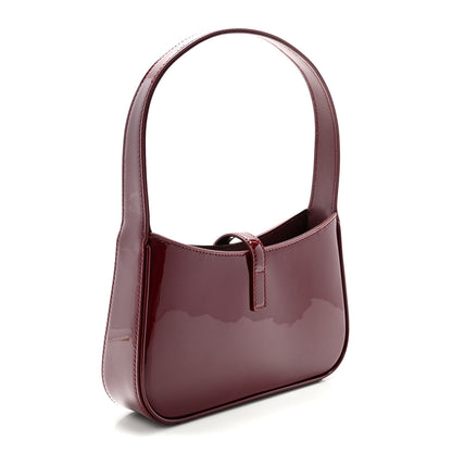 Saint Laurent Patent Calfskin Le 5 A 7 Mini Hobo Red Grenat 3 of 10