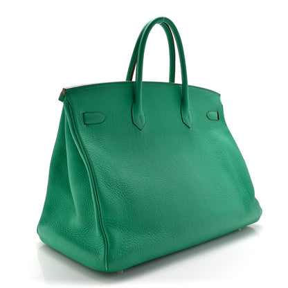 Hermes Taurillon Clemence Birkin 40 Menthe 3 of 20