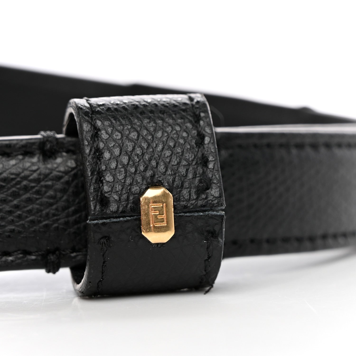 Fendi Vitello Cruise FF Diamonds 20mm Belt 90 36 Black 7 of 9