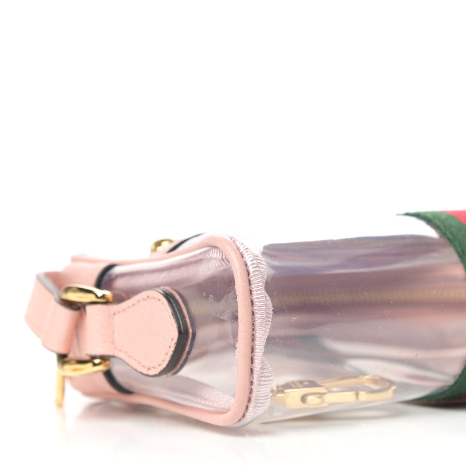 Gucci Vinyl Web Mini Ophidia Transparent Shoulder Bag Perfect Pink 6 of 8