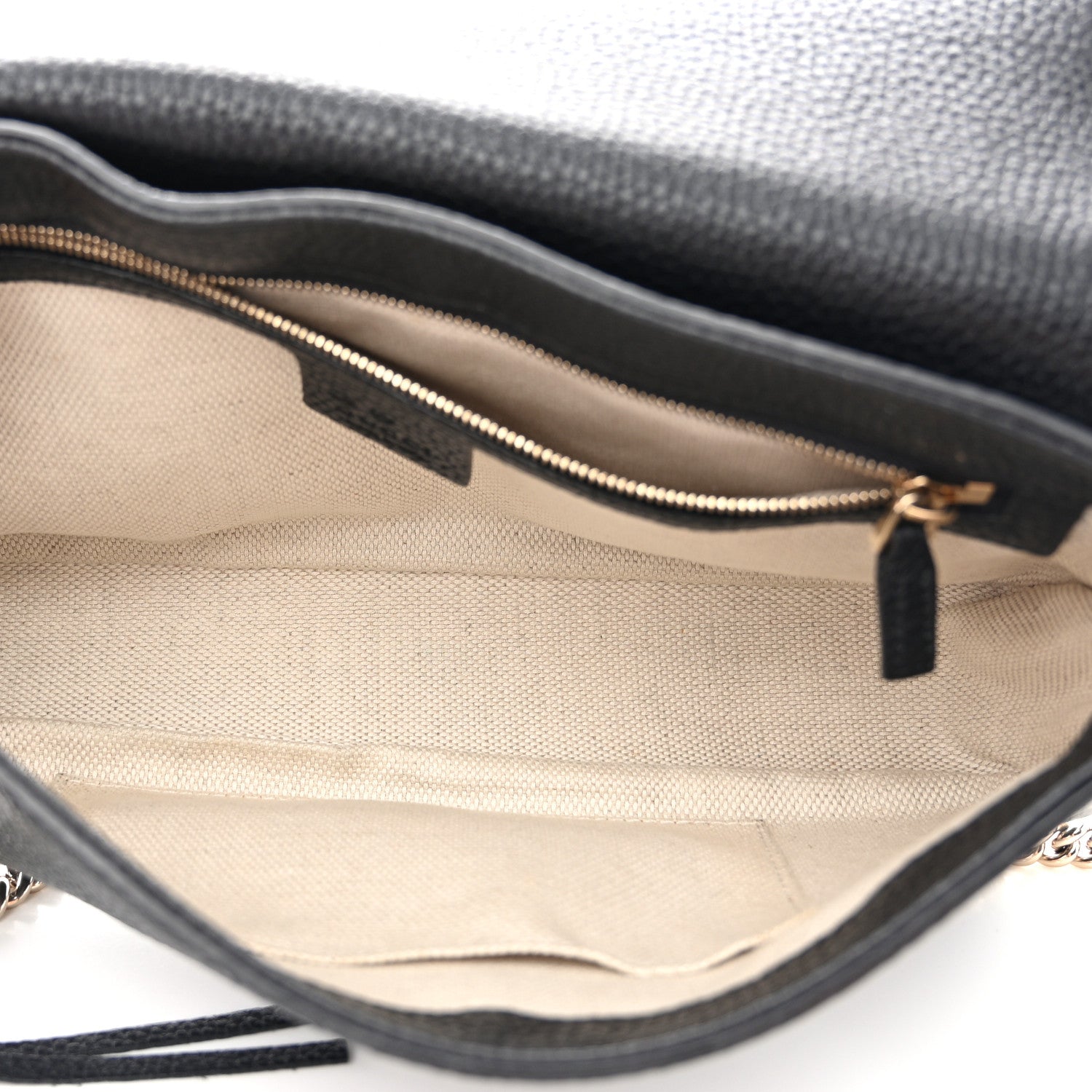 Gucci Pebbled Calfskin Medium Soho Flap Crossbody Black 5 of 14