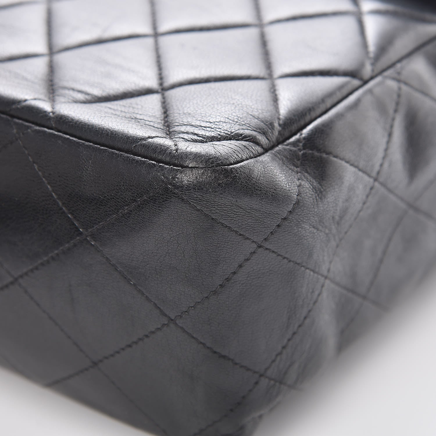 Chanel Lambskin Quilted Jumbo Single Flap Black 12 of 14