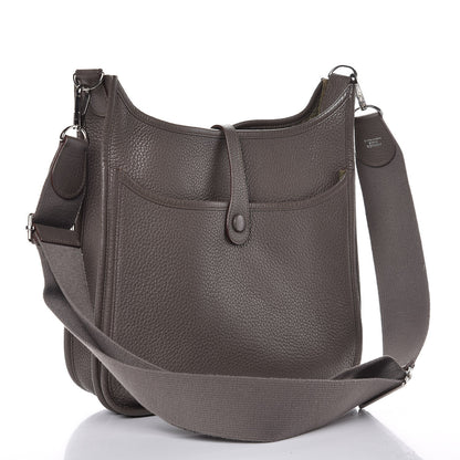Hermes Taurillon Clemence Evelyne III PM Etain 3 of 12