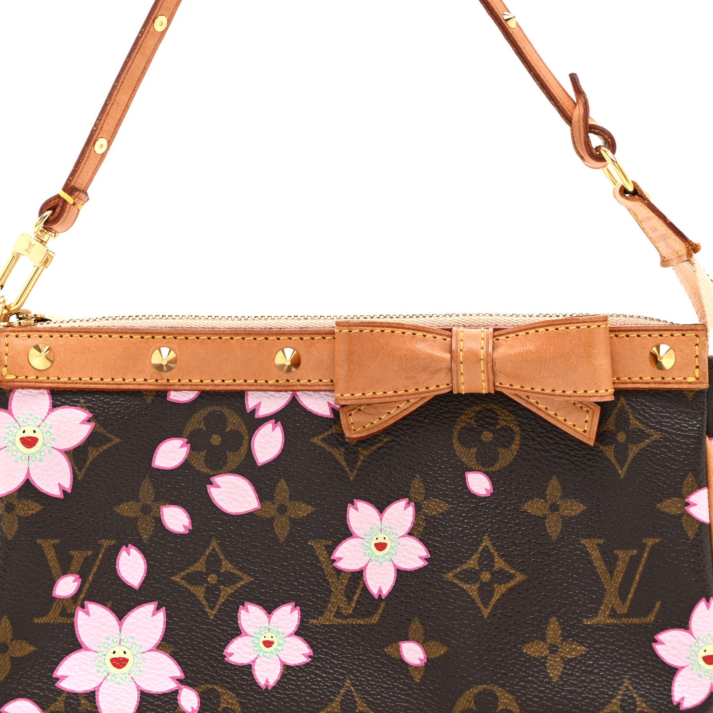 Monogram Cherry Blossom Pochette Accessories Brown