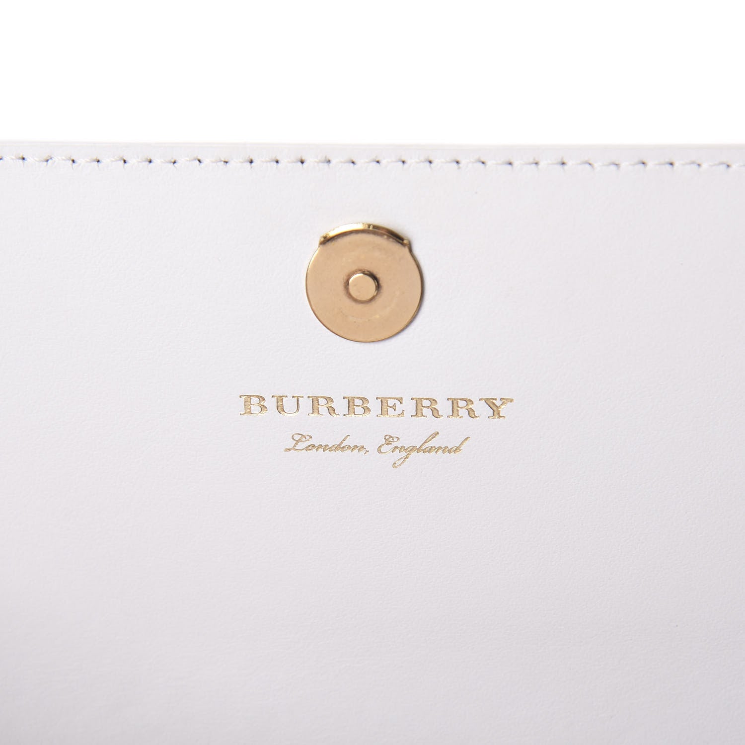 Burberry Vintage Check Henley Wallet On Chain Chalk White 6 of 6