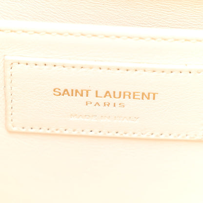 Saint Laurent Calfskin Baby Monogram Cabas Dove White 6 of 12