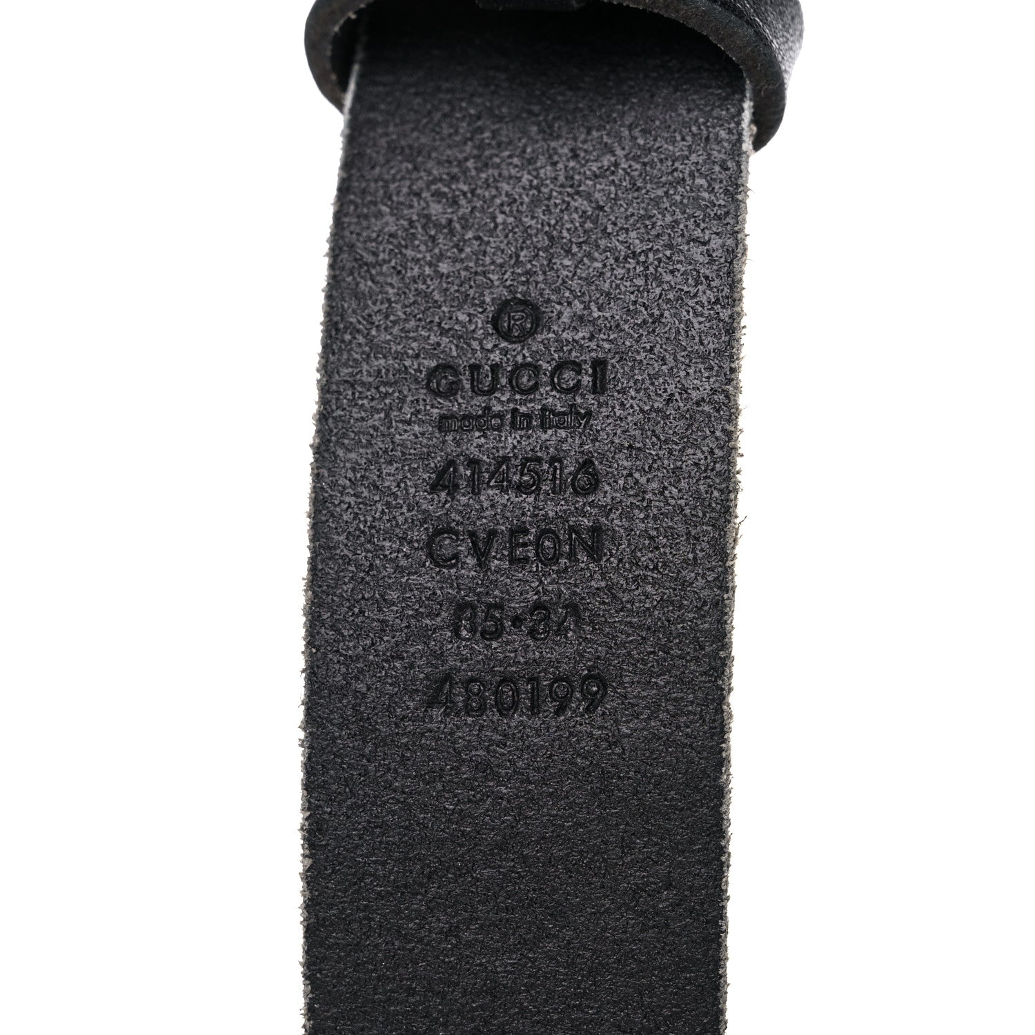 Gucci Faded Calfskin Double G 30mm Belt 85 34 Black 3 of 7