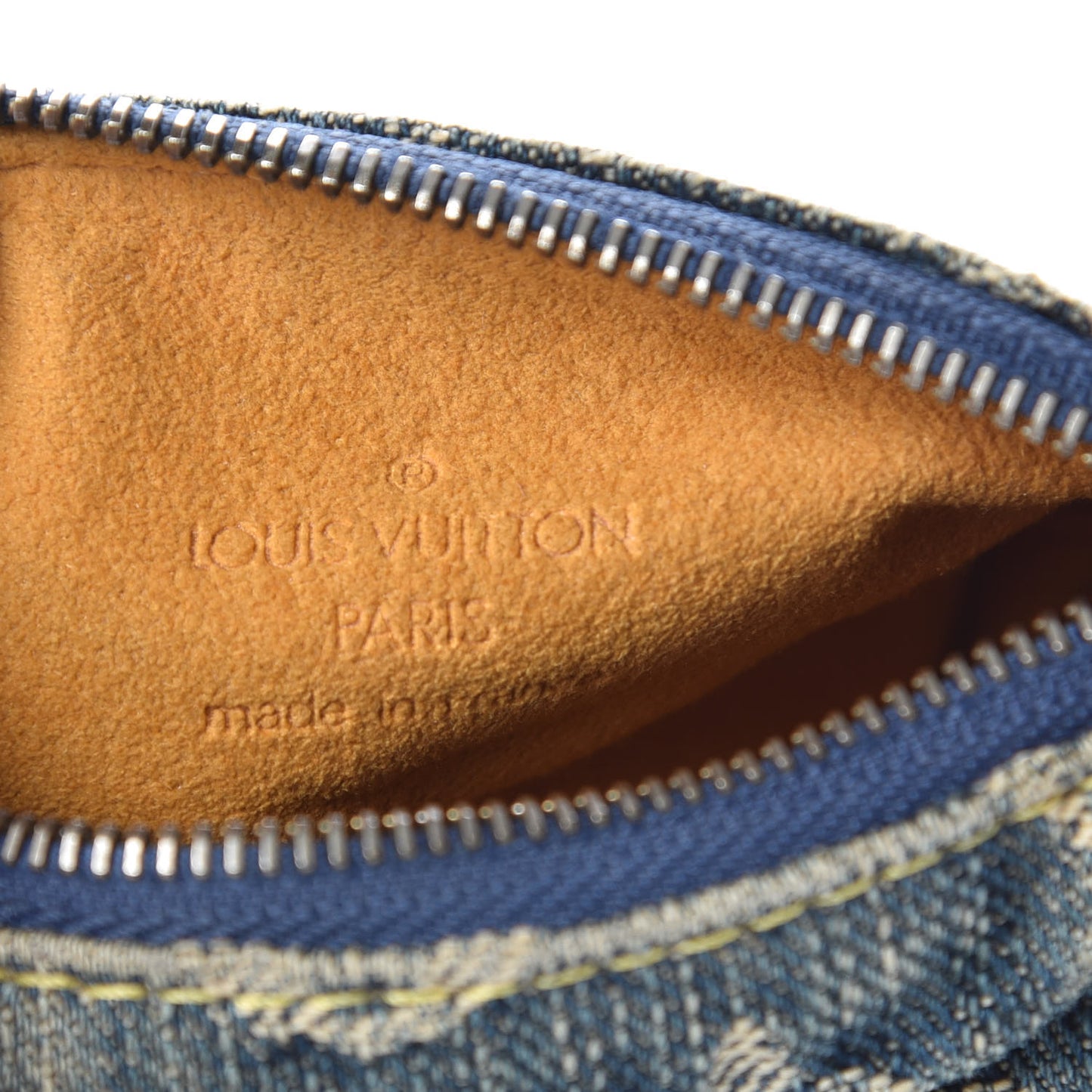 Monogram Denim Pochette Speedy PM Key Holder Blue