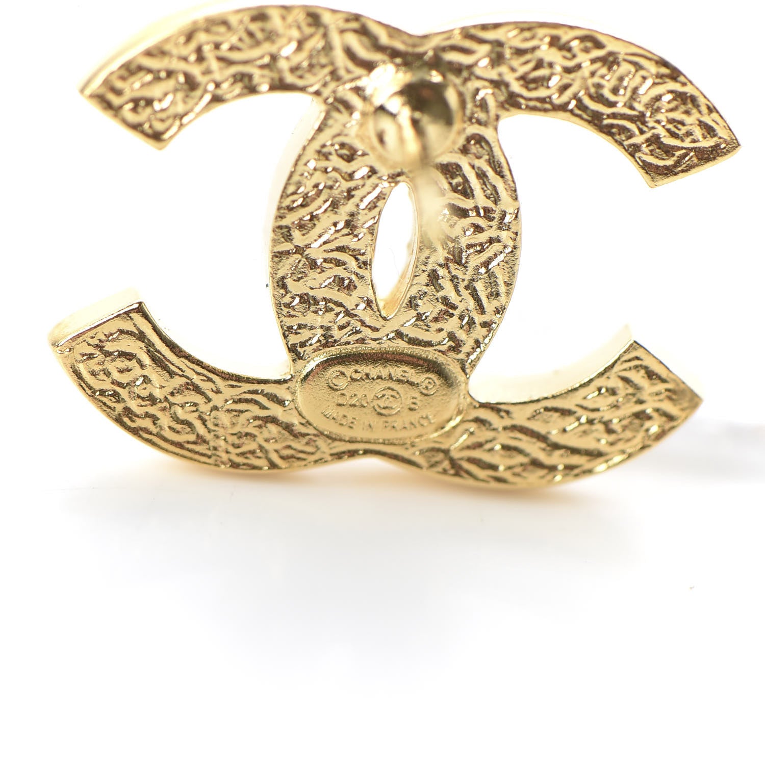 Chanel Pearl CC-Casino Earrings Gold 4 of 5