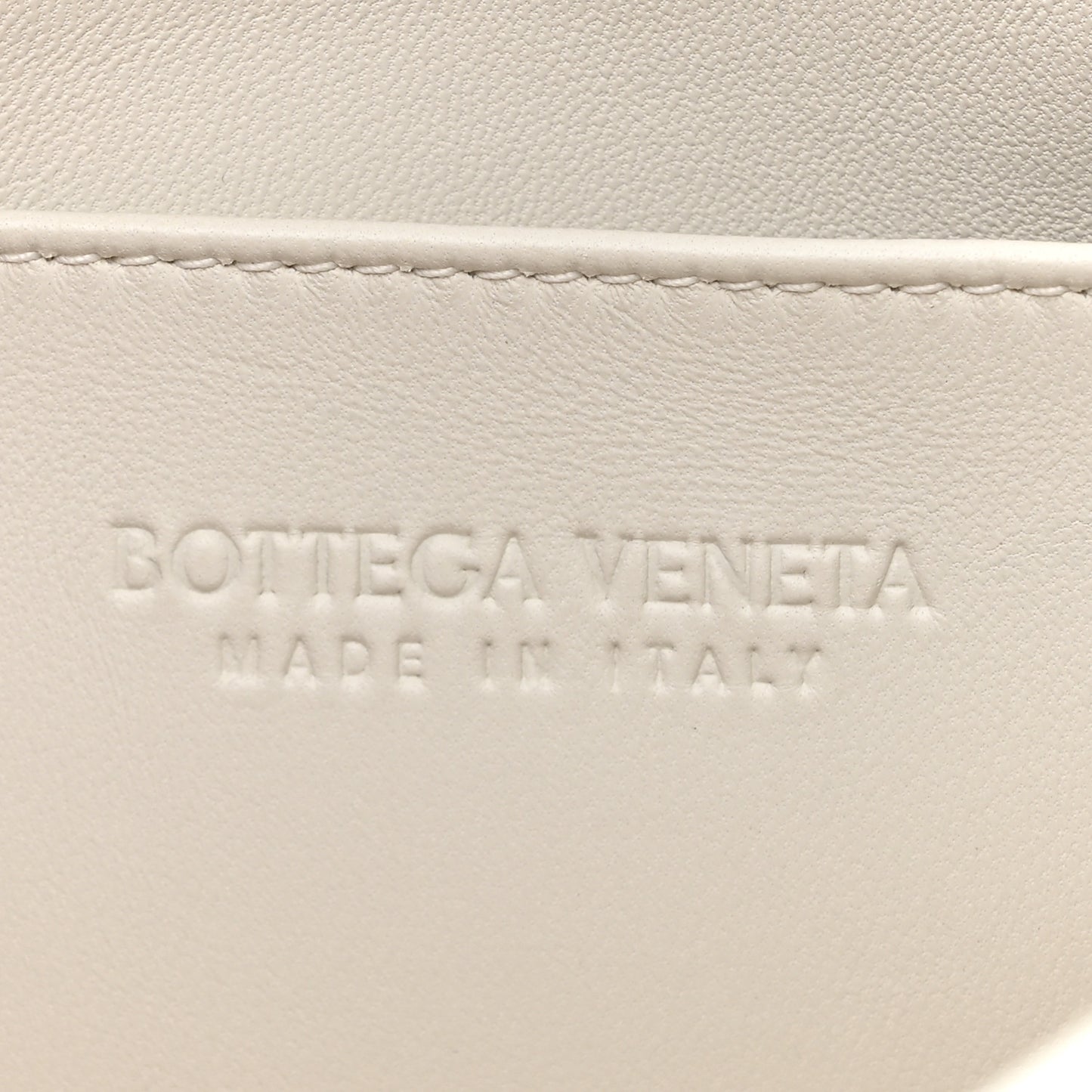 Nappa Intrecciato Small East West Andiamo Shoulder Bag White