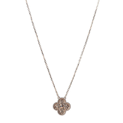 Van Cleef & Arpels 18K Rose Gold Vintage Alhambra Pendant Necklace 1 of 6