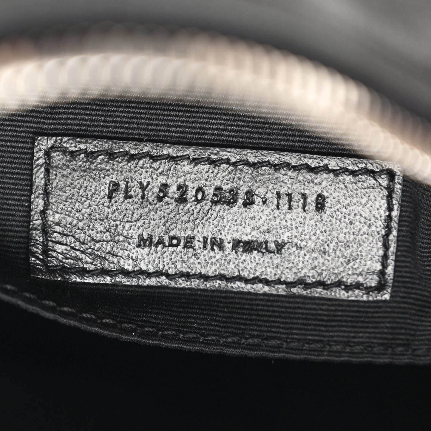 Lambskin Monogram Embossed Small Lou Camera Bag Black