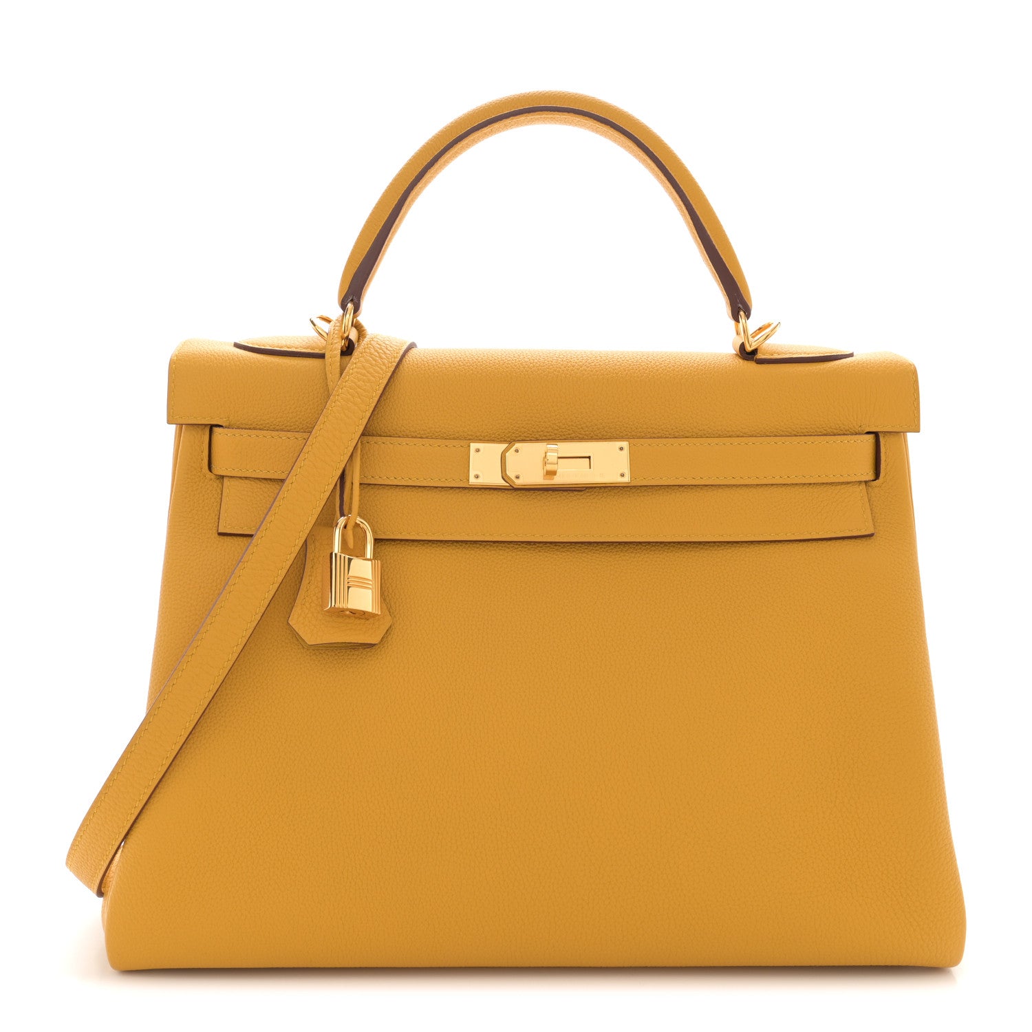 Hermes Togo Kelly Retourne 32 Jaune Ambre 1 of 11