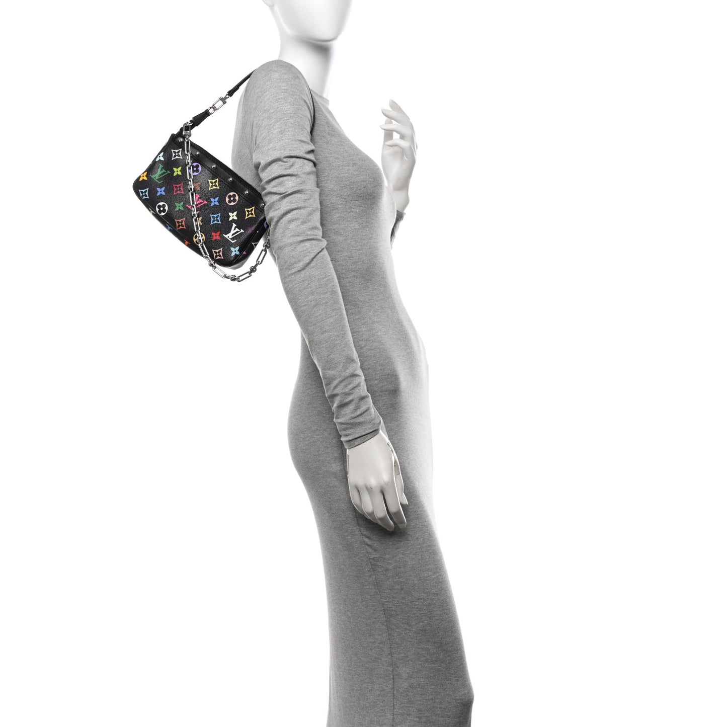 LV X TM Monogram Multicolor Pochette Accessories Black