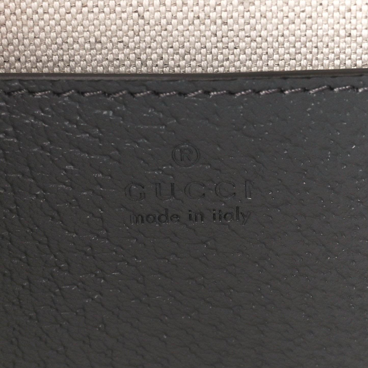 GG Supreme Monogram Textured Dollar Calfskin Small Ophidia Top Handle Shoulder Grey Black Graphite Grey