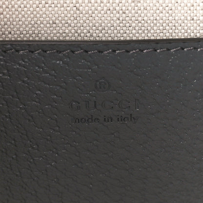 Gucci GG Supreme Monogram Textured Dollar Calfskin Small Ophidia Top Handle Shoulder Grey Black Graphite Grey 6 of 10