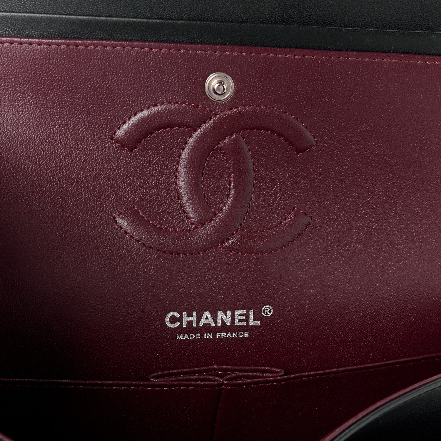 Chanel Lambskin Quilted Medium Double Flap Black 6 of 8