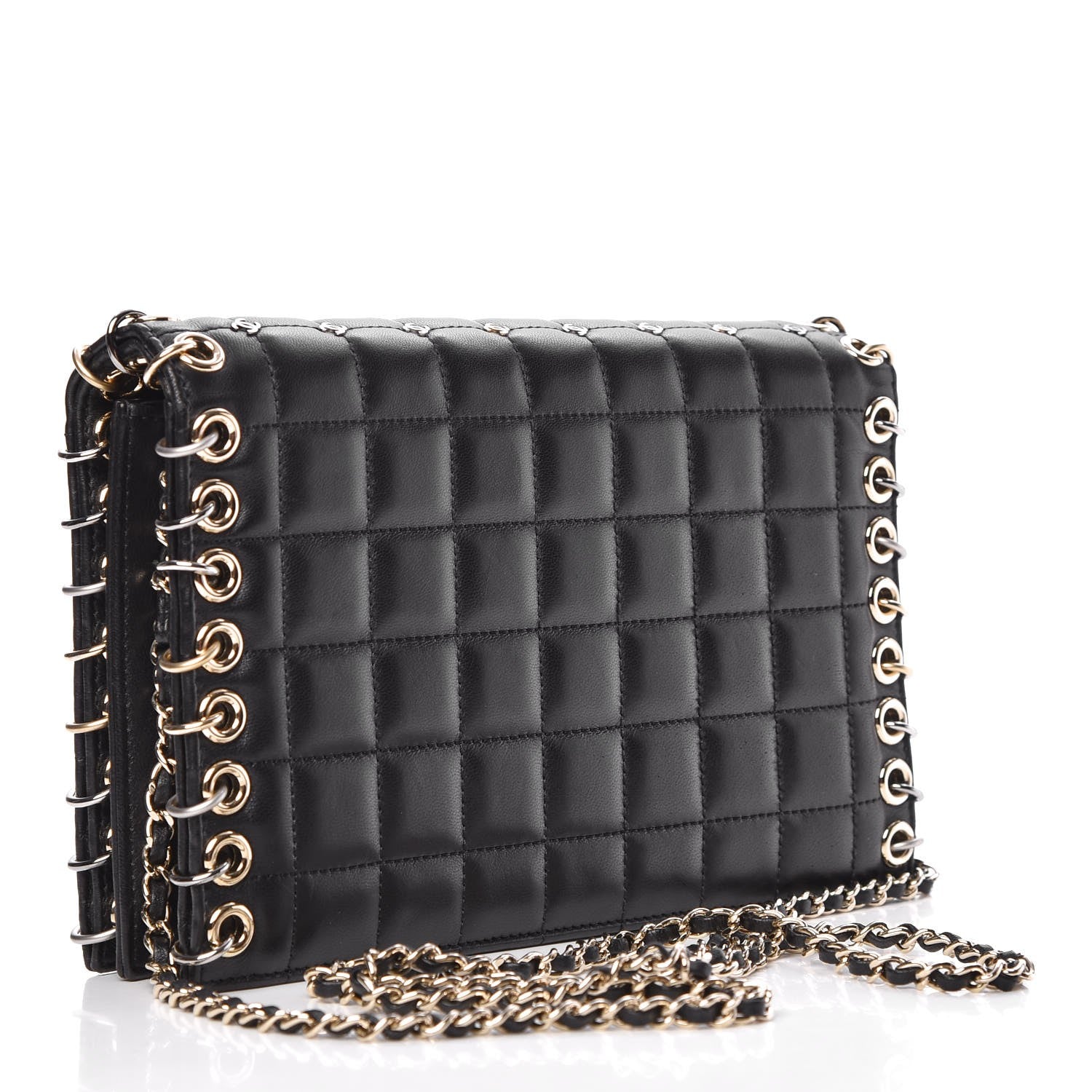 Chanel Lambskin Square Quilted CC Flap Black 3 of 9