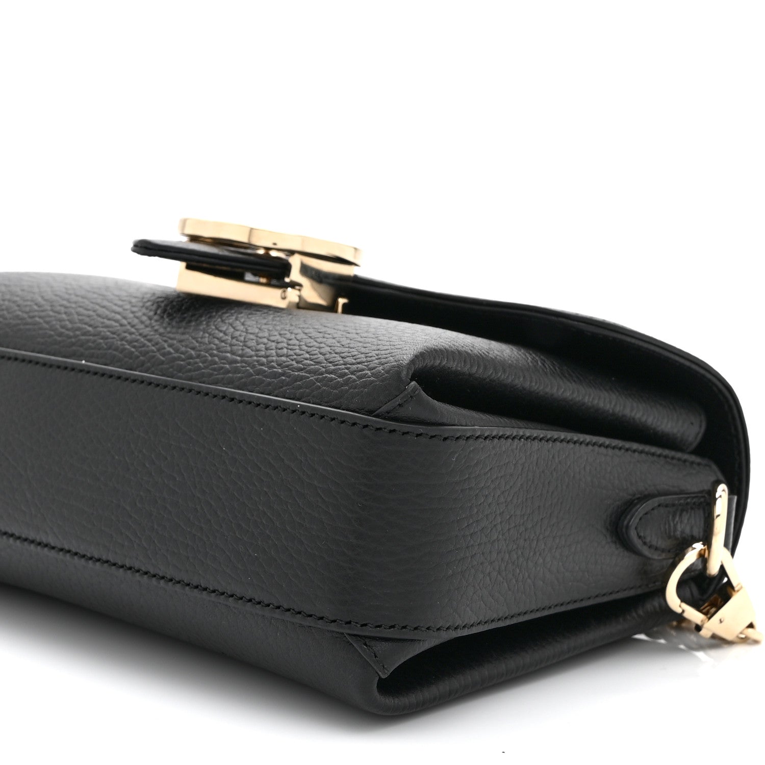 Gucci Dollar Calfskin Interlocking G Crossbody Bag Black 11 of 11