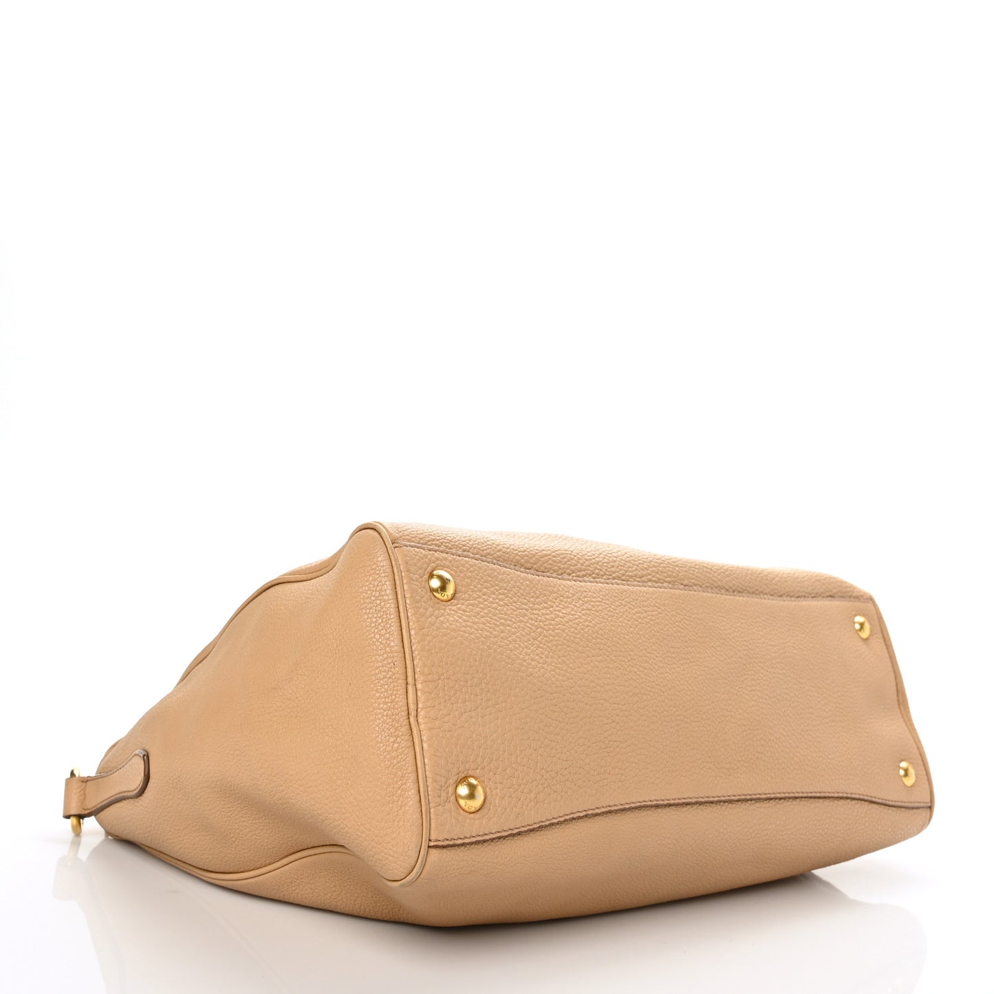 Vitello Daino Top Handle Zip Tote Sughero