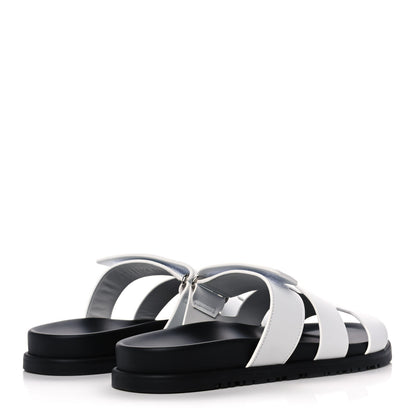 Hermes Calfskin Womens Chypre Sandals 39.5 White 4 of 10