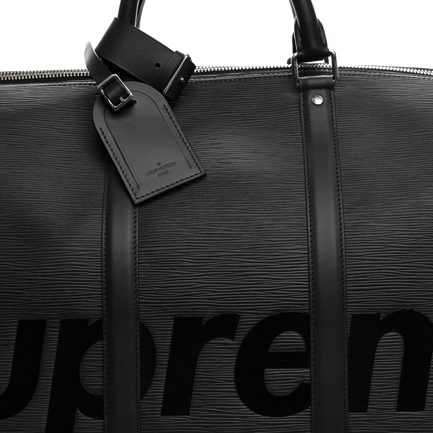 Louis Vuitton X SUPREME Epi Keepall Bandouliere 55 Black 7 of 10