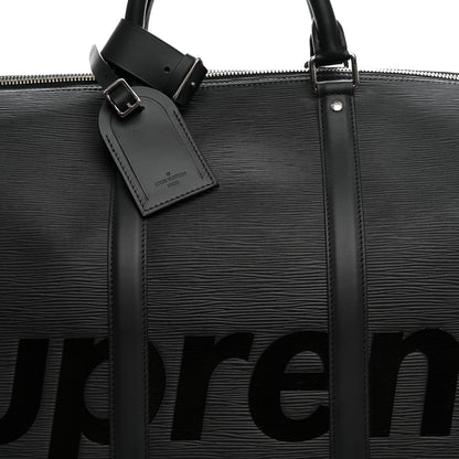 Louis Vuitton X SUPREME Epi Keepall Bandouliere 55 Black 7 of 10