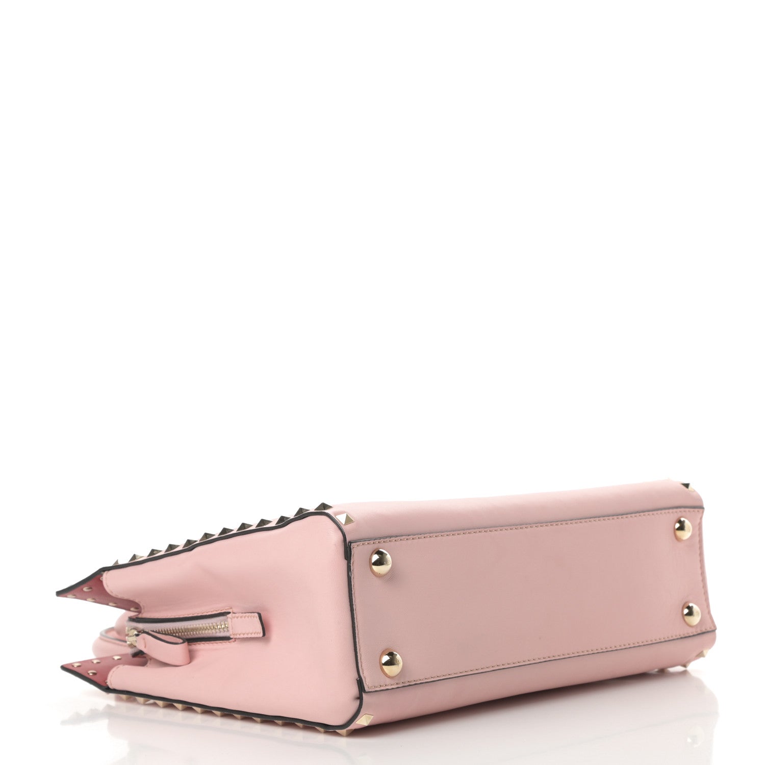 Valentino Garavani Vitello Small Rockstud Top Handle Tote Rose 4 of 14