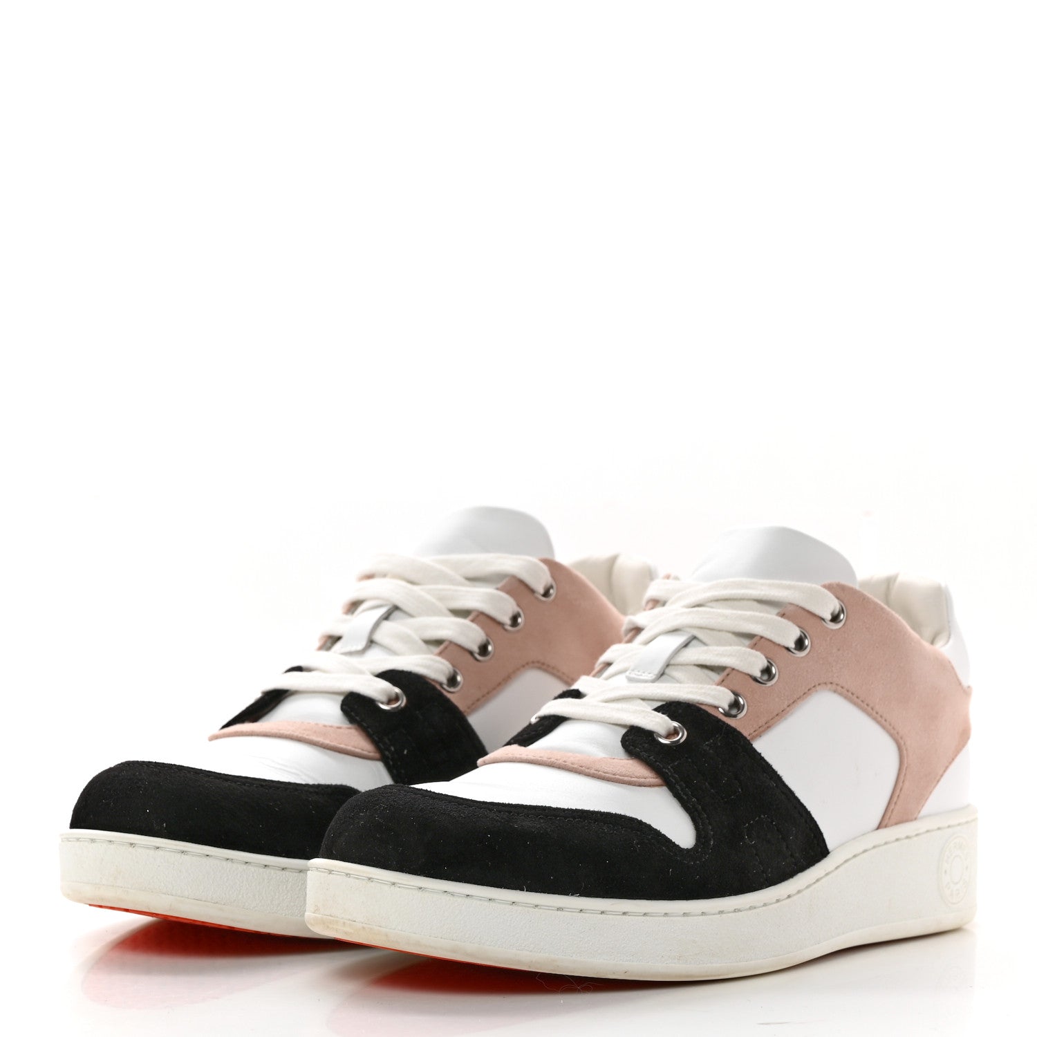Hermes Suede Goatskin Calfskin Free Sneakers 37 Multicolor Rose Opaline 3 of 12