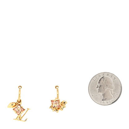 Louis Vuitton Metal Crystal Loulougram Hoop Earrings Multicolor 2 of 3