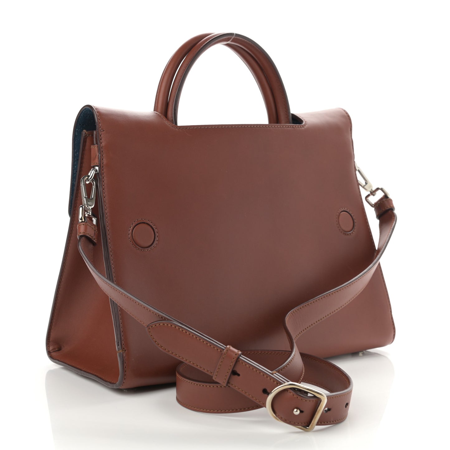 Smooth Calfskin Medium Diorever Flap Brown