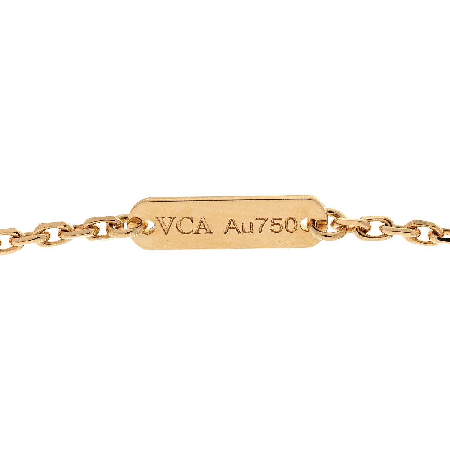 Van Cleef & Arpels 18K Yellow Gold Black Onyx Vintage Alhambra Pendant Necklace 4 of 6
