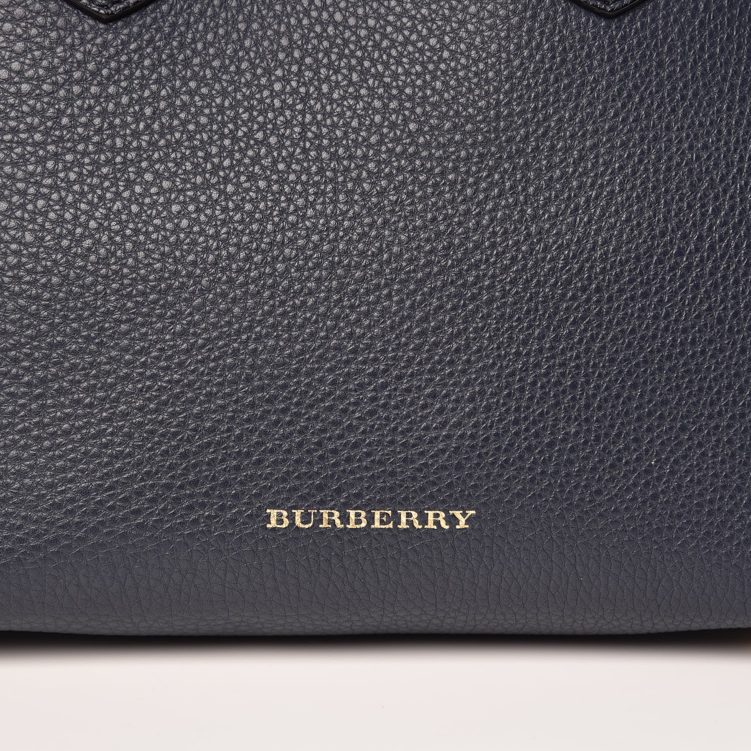 Burberry Grainy Calfskin House Check Small Banner Tote Midnight Blue 12 of 15