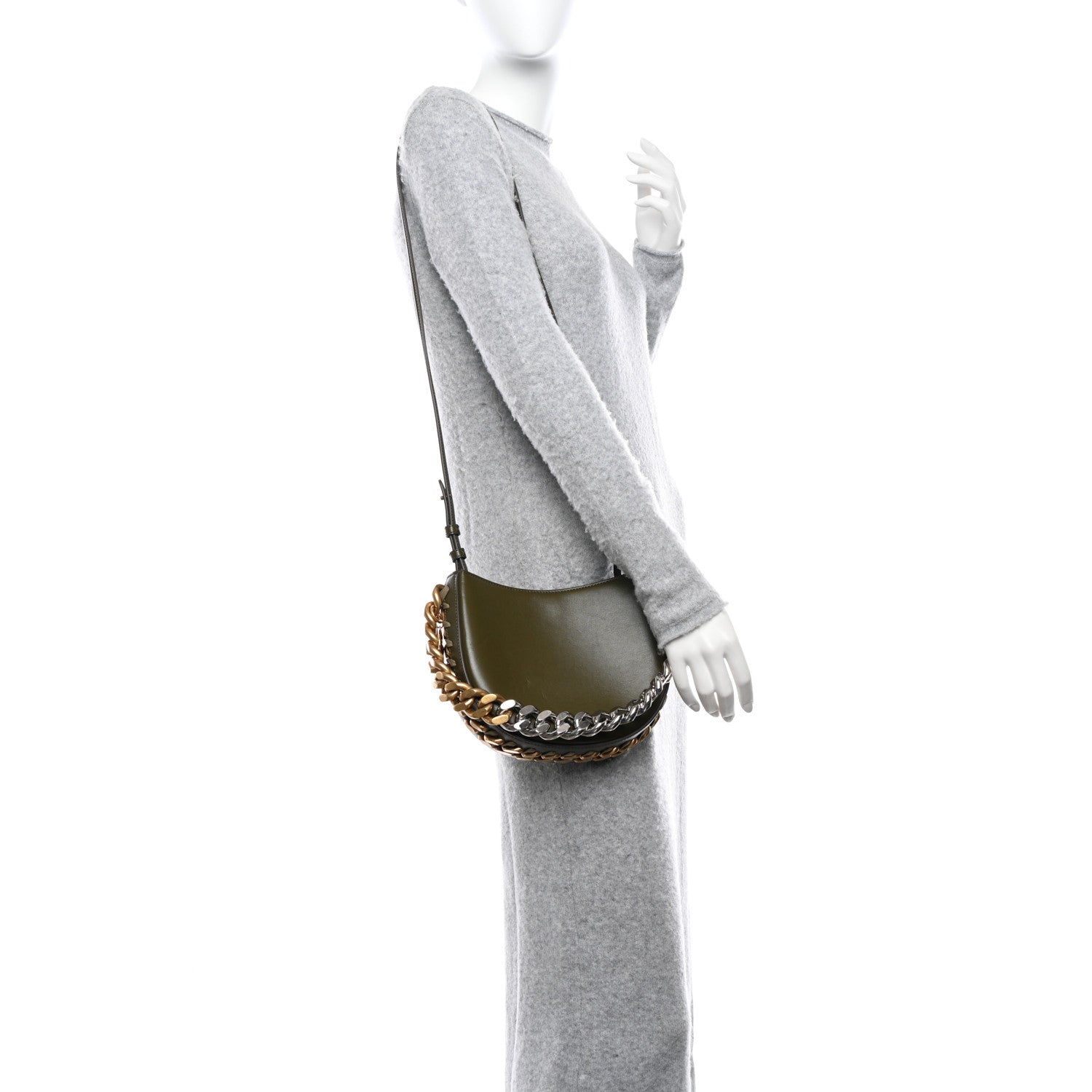 Stella McCartney Eco Alter Nappa Medium Frayme Khaki 2 of 11