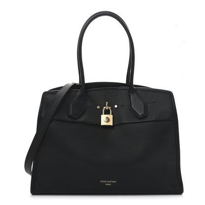 Louis Vuitton Calfskin City Steamer Soft MM Black 1 of 10