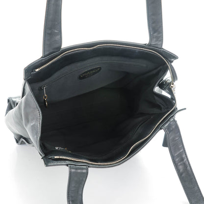 Chanel Lambskin CC Stitched Tote Black 5 of 8