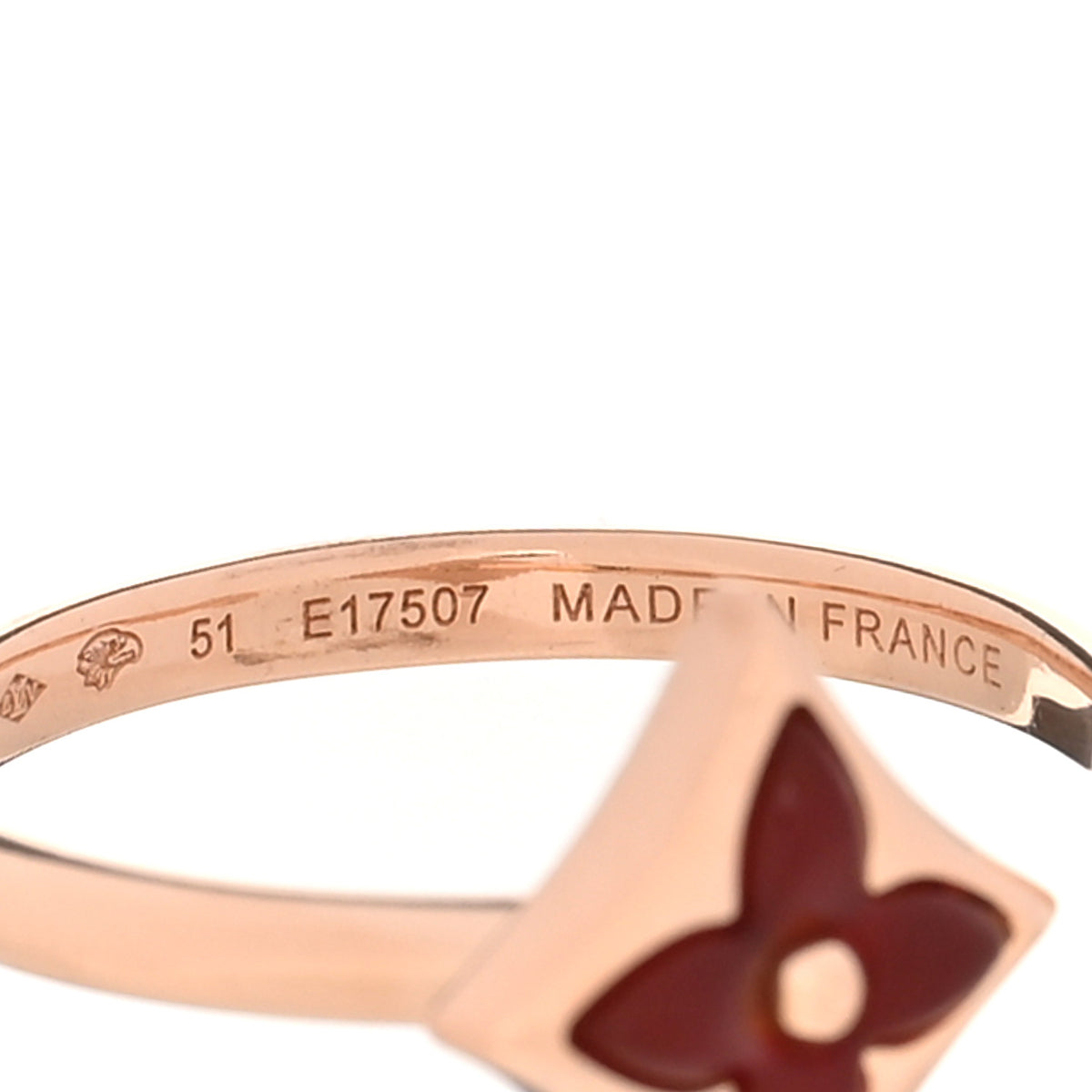18K Pink Gold Diamond Mother of Pearl Mini Color Blossom Star Ring 51 5.75