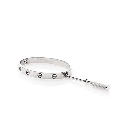 Cartier 18K White Gold LOVE Bracelet 16 3 of 5