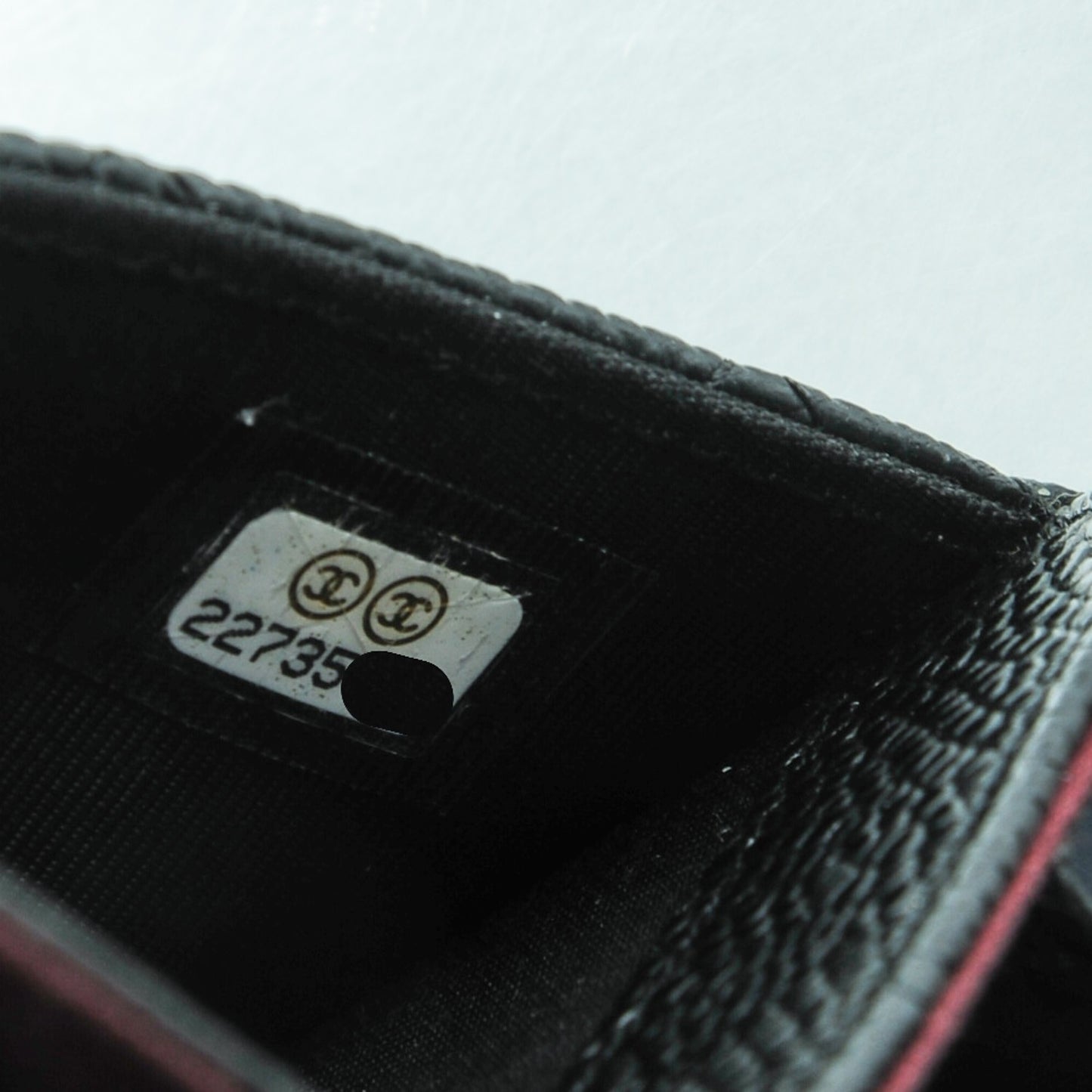 Caviar Quilted Flap Card Holder Black