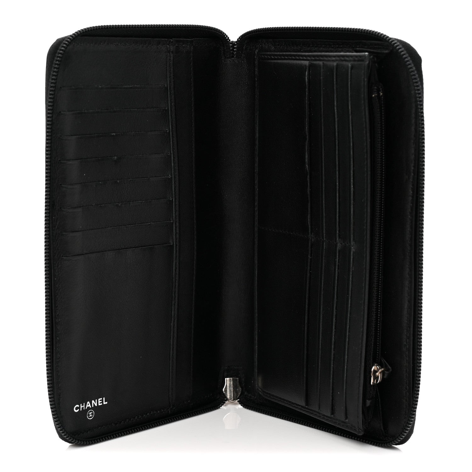 Chanel Caviar Large Timeless CC Zip Around Wallet Black 5 of 8