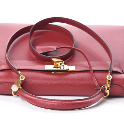 Hermes Epsom Kelly Sellier 32 Rouge Grenat 35 of 35