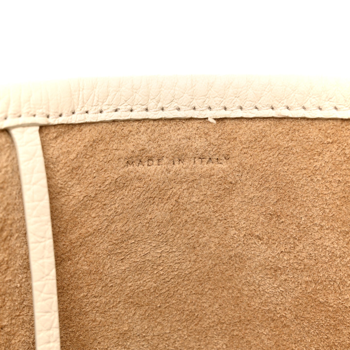 Grained Calfskin Medium N/S Park Tote Ivory