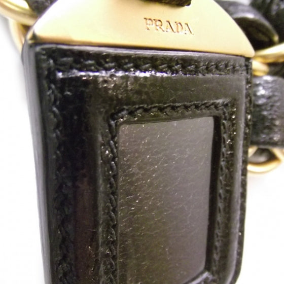 Prada Cervo Lux Chain Bag Black 8 of 14