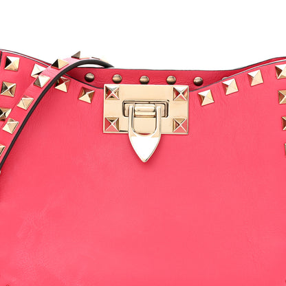Valentino Garavani Vitello Rockstud Flip-Lock Satchel Fragola 7 of 10