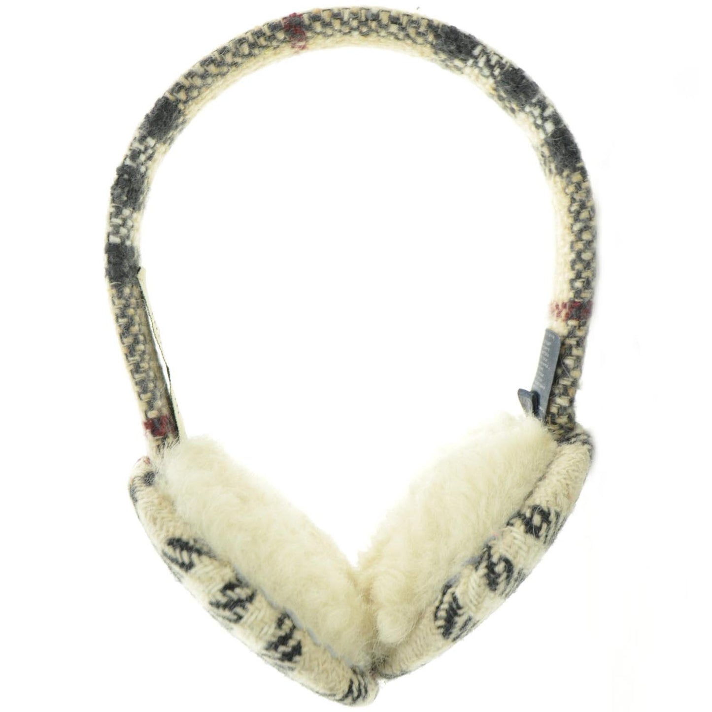 Shearling Check Earmuffs