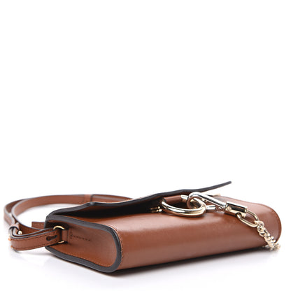 Chloe Suede Calfskin Mini Faye Shoulder Bag Tobacco 3 of 12