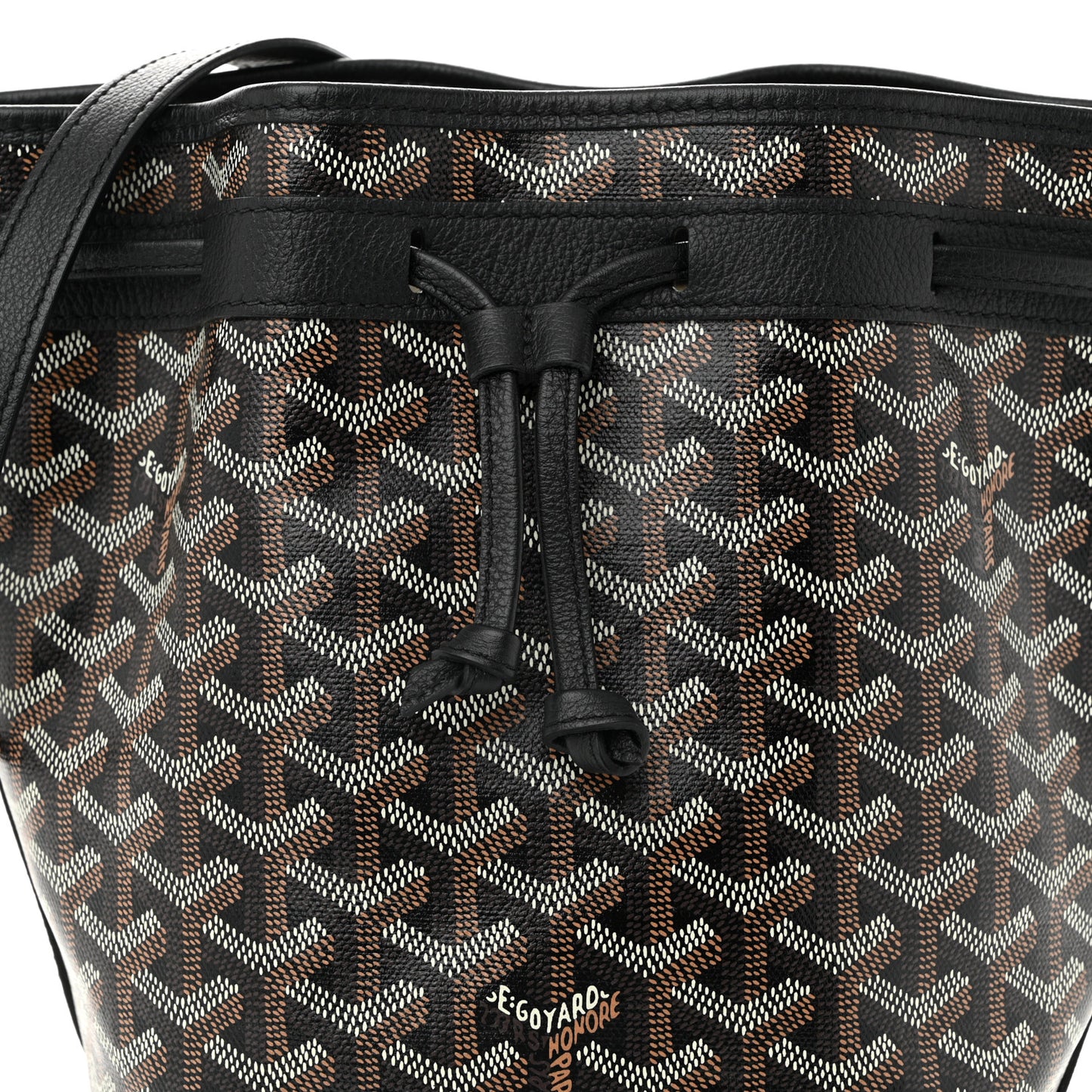 Goyardine Petit Flot Bucket Bag PM Black