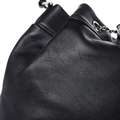 Chanel Lambskin Quilted Backpack Pocket Black 8 of 11