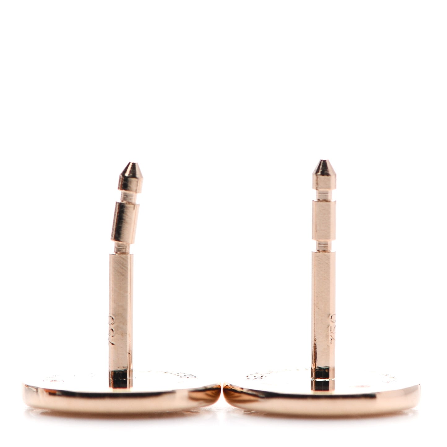 18K Rose Gold TPM Ex-Libris Stud Earrings