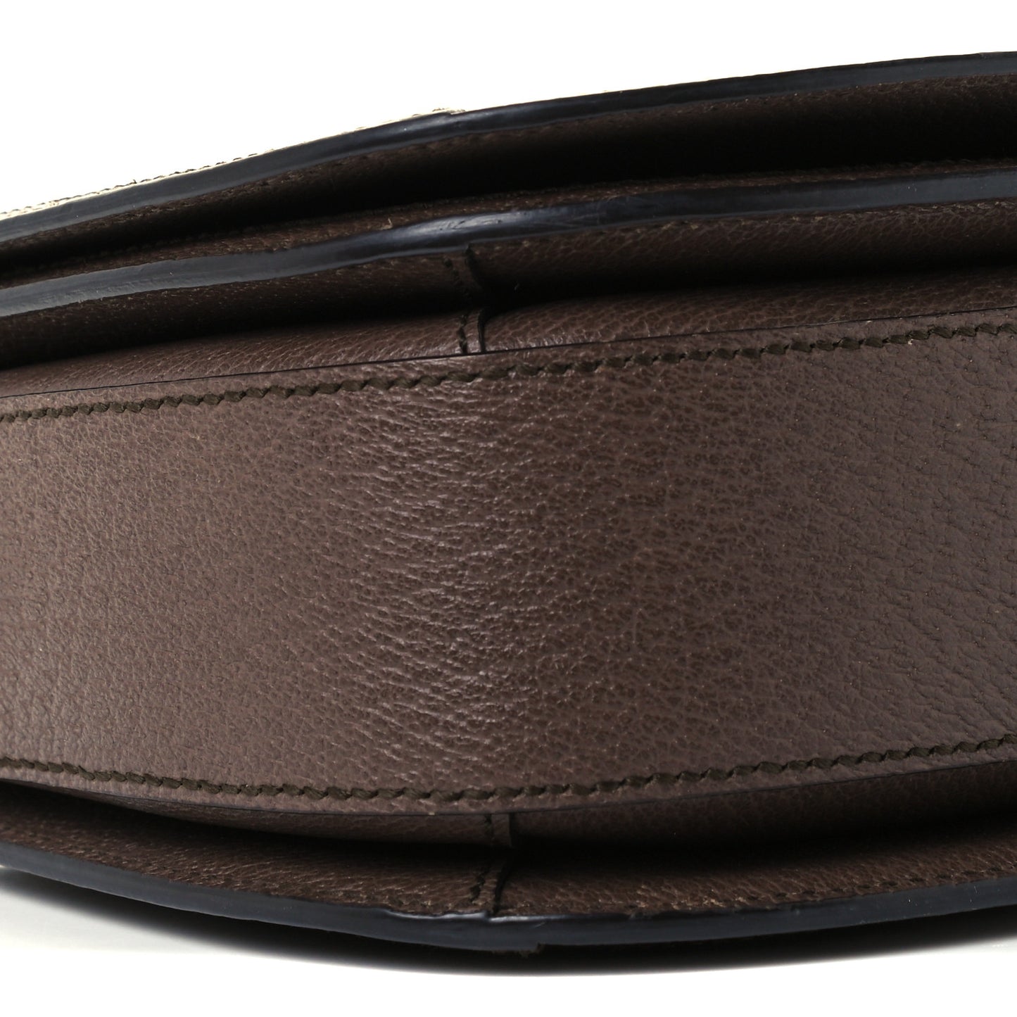 GG Supreme Monogram Web Small Ophidia Flap Messenger Bag Brown